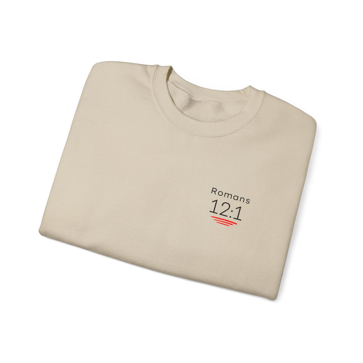 Romans 12:1 NIV Crewneck Sweatshirt