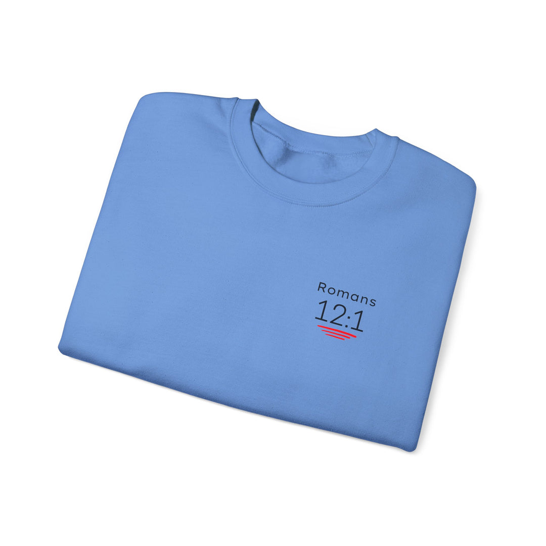 Romans 12:1 NIV Crewneck Sweatshirt