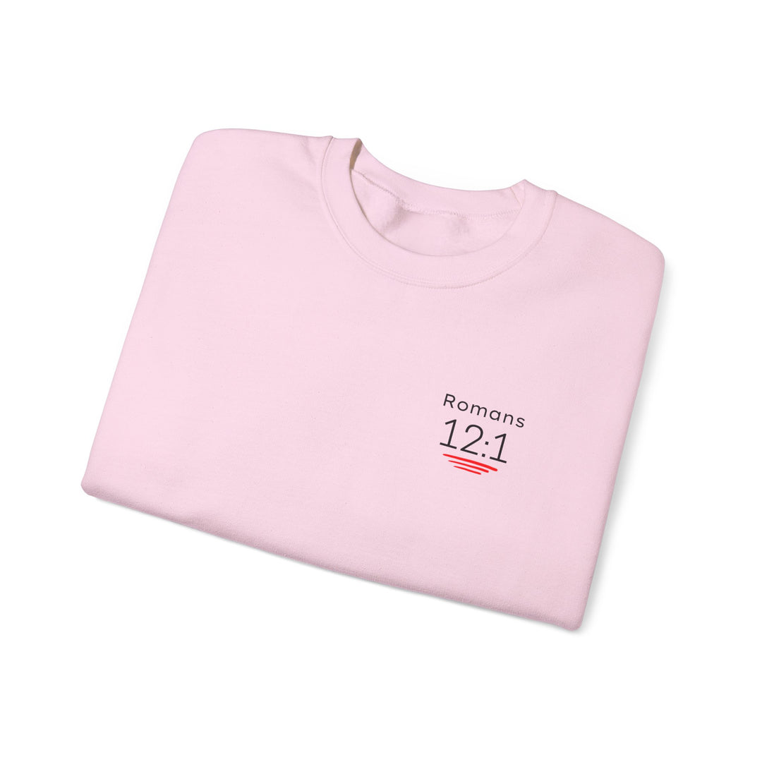 Romans 12:1 NIV Crewneck Sweatshirt