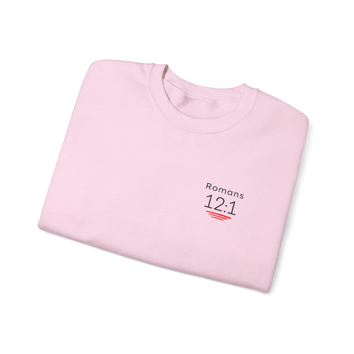 Romans 12:1 NIV Crewneck Sweatshirt