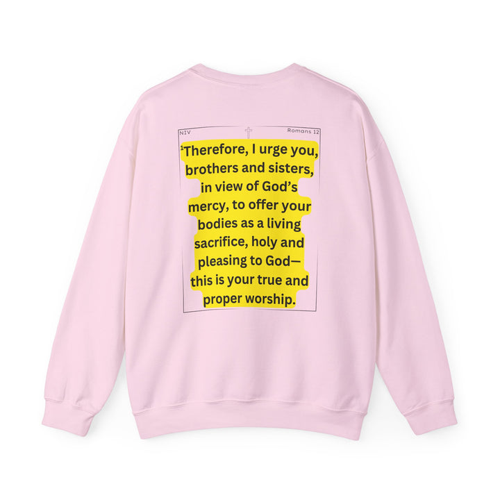 Romans 12:1 NIV Crewneck Sweatshirt