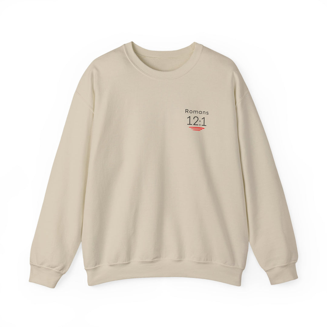 Romans 12:1 NIV Crewneck Sweatshirt