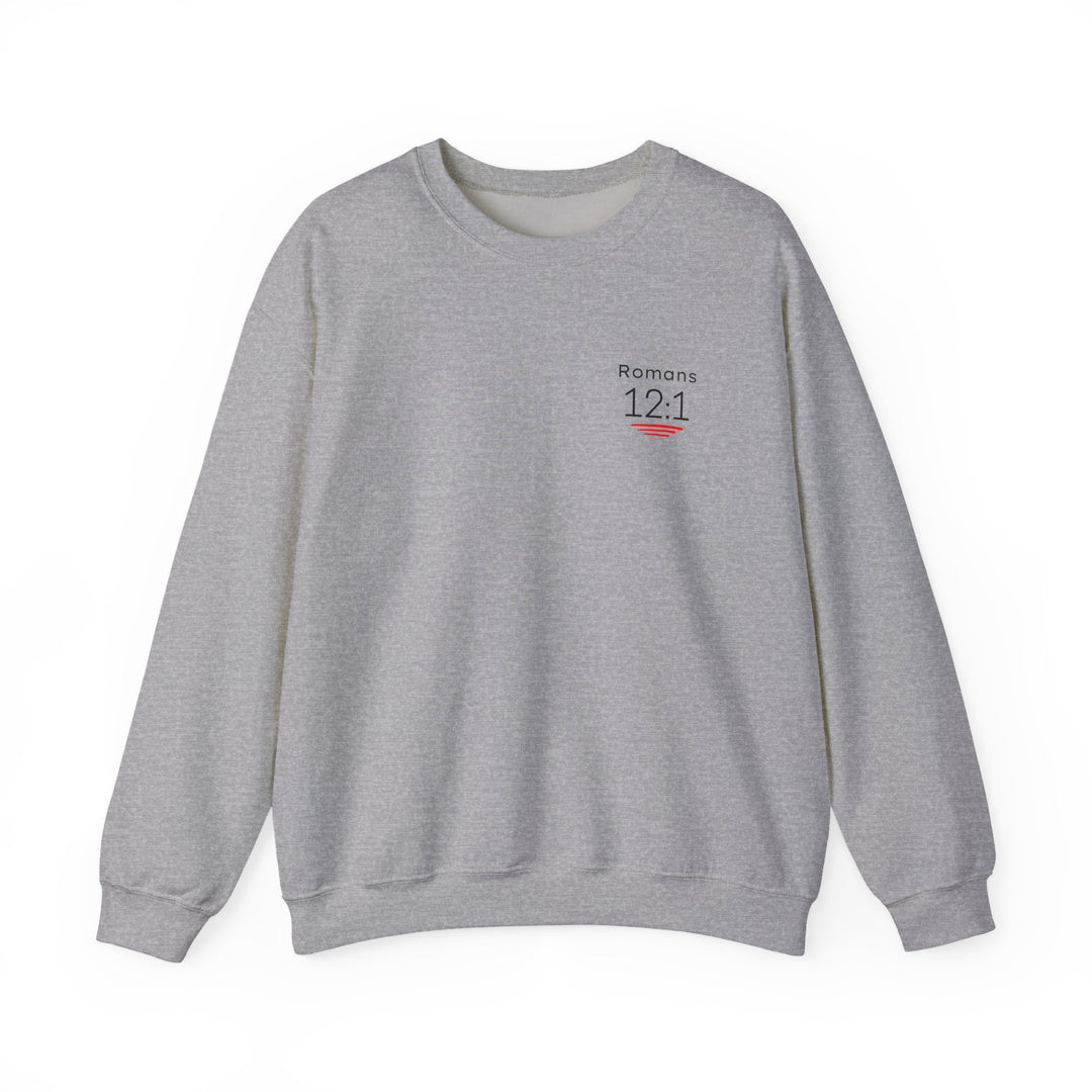 Romans 12:1 NIV Crewneck Sweatshirt