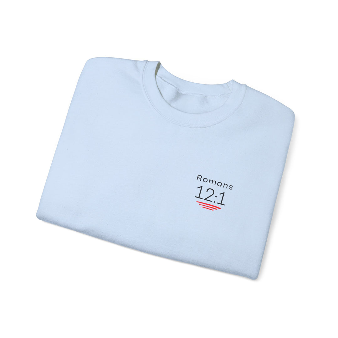 Romans 12:1 NIV Crewneck Sweatshirt