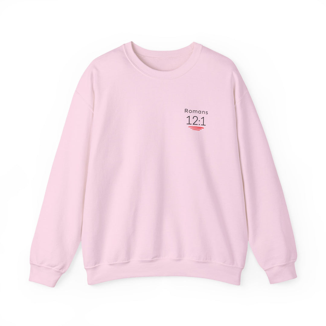 Romans 12:1 NIV Crewneck Sweatshirt