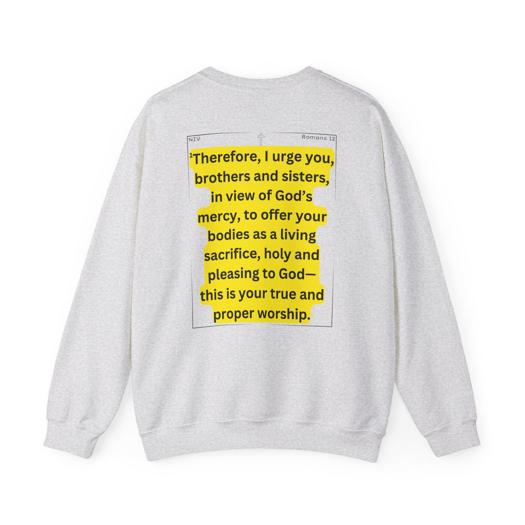 Romans 12:1 NIV Crewneck Sweatshirt