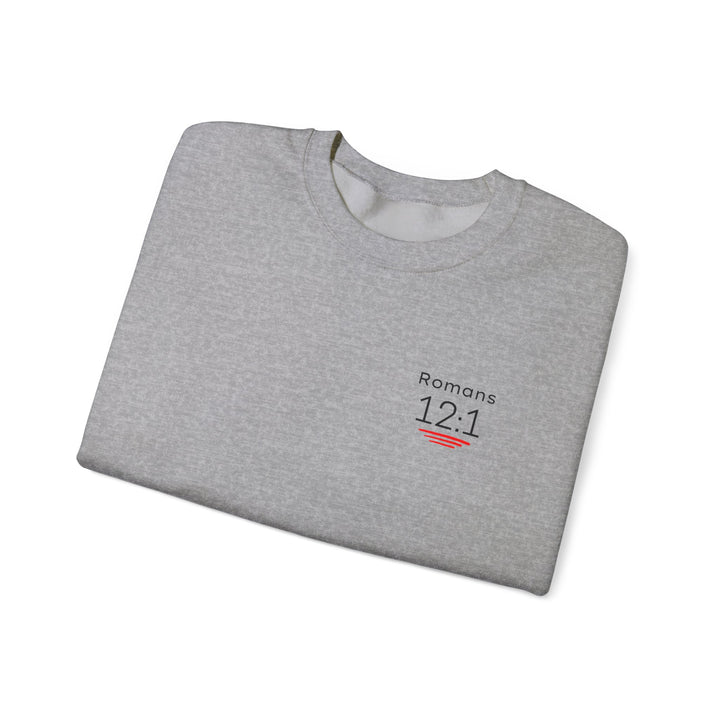 Romans 12:1 NIV Crewneck Sweatshirt
