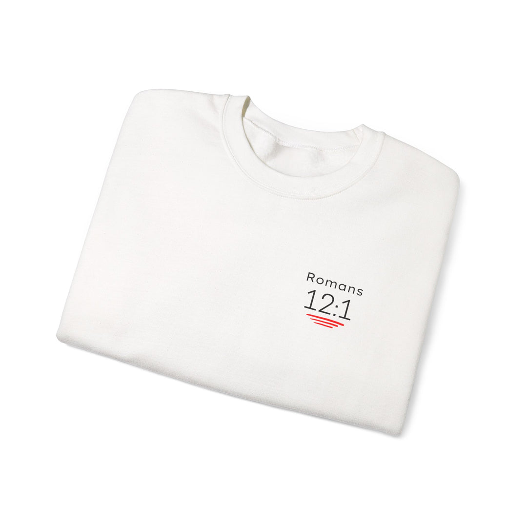 Romans 12:1 NIV Crewneck Sweatshirt